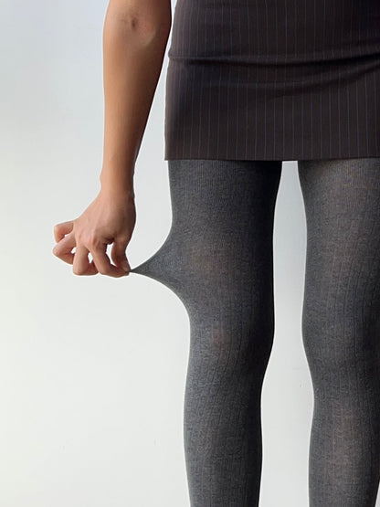 Smokey Grey Cotton Tights