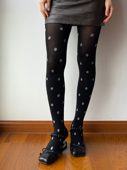 Black Polka Dots Tights