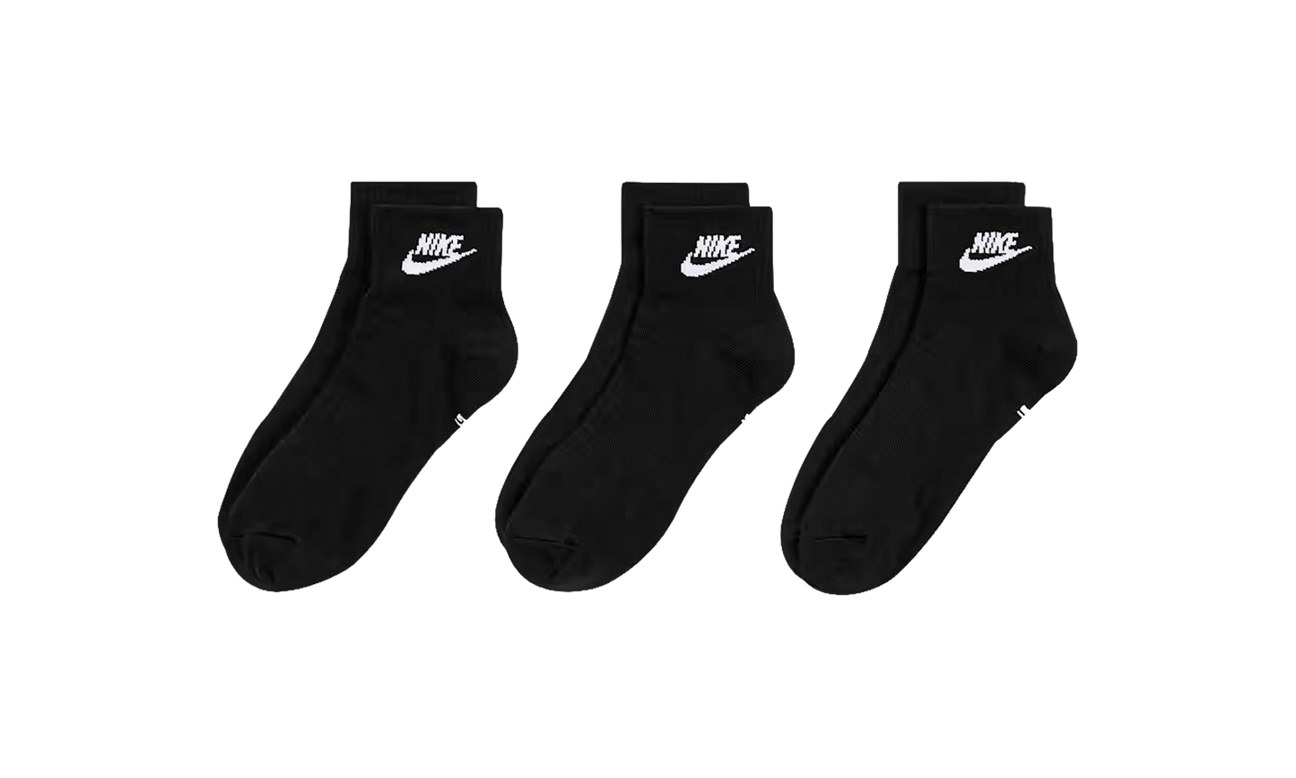 Everyday Essential Ankle Socks (3 Pairs) "White / Black" DX5074 010