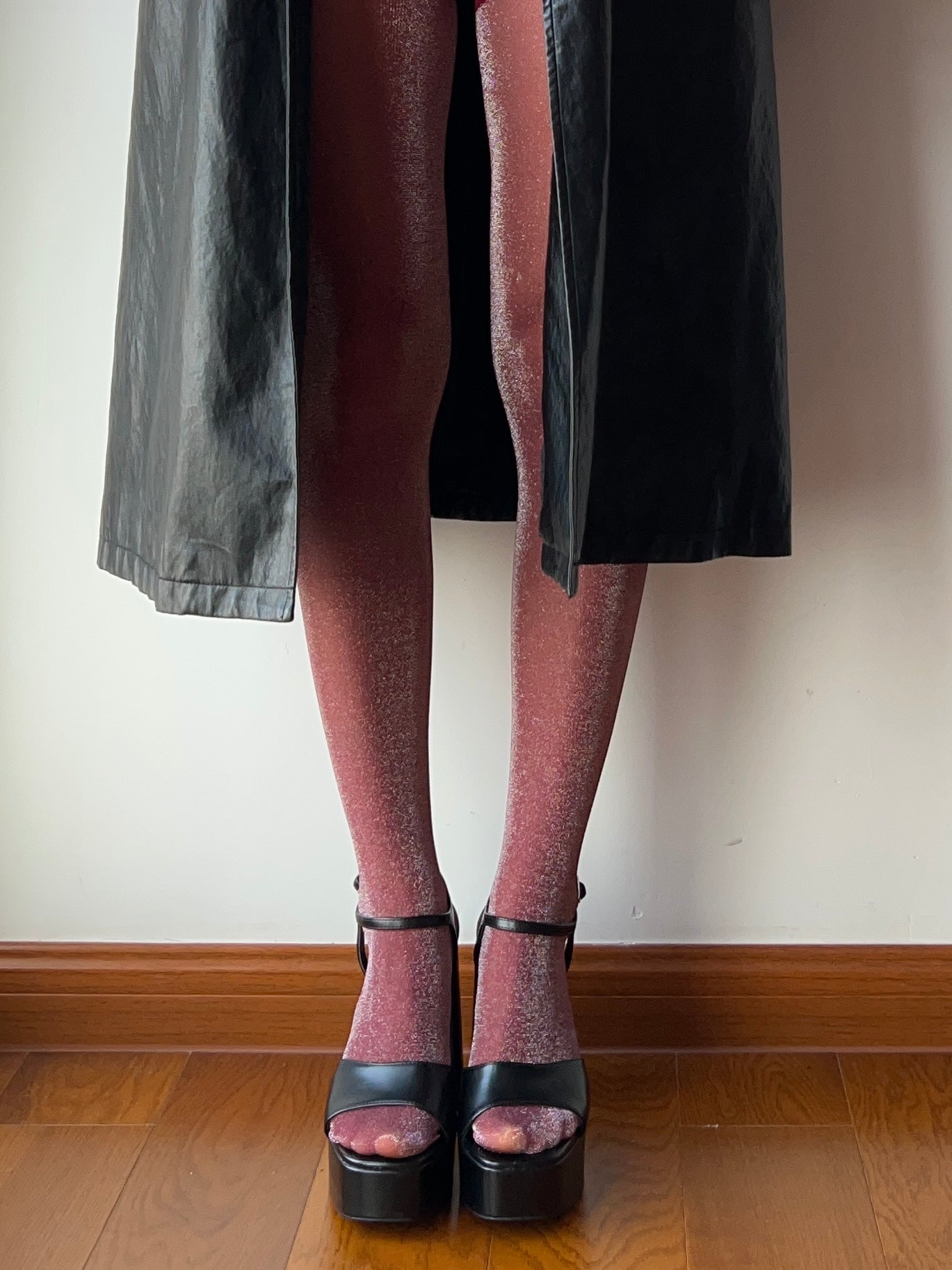 Burgundy Shimmery Tights