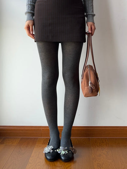 Smokey Grey Cotton Tights
