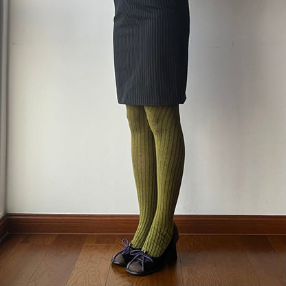 Yellow Green Thick Tights