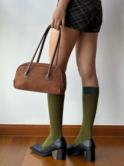Olive Green Knee High Socks