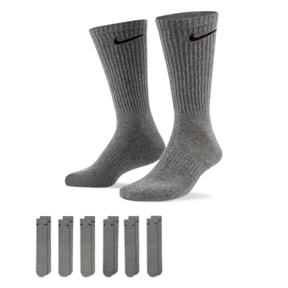 Nike Everyday Cushioned Training Crew Socks (6 Pairs)-Heather Grey