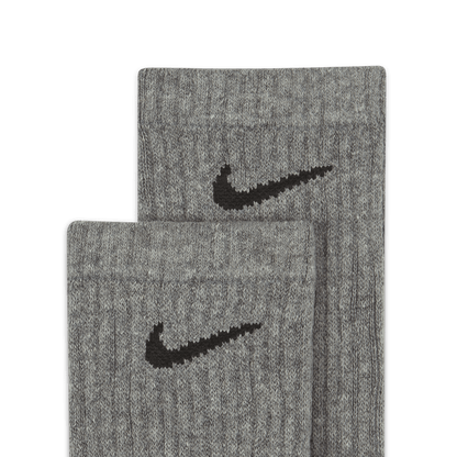 Nike Everyday Cushioned Training Crew Socks (6 Pairs)-Heather Grey