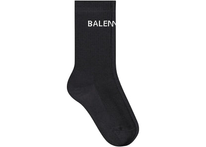 Balenciaga Logo Socks Black/White
