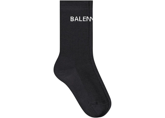 Balenciaga Logo Socks Black/White