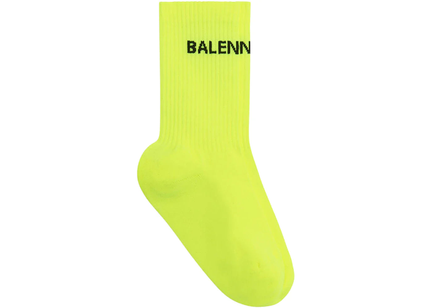 Balenciaga Logo Socks Neon Yellow/Black