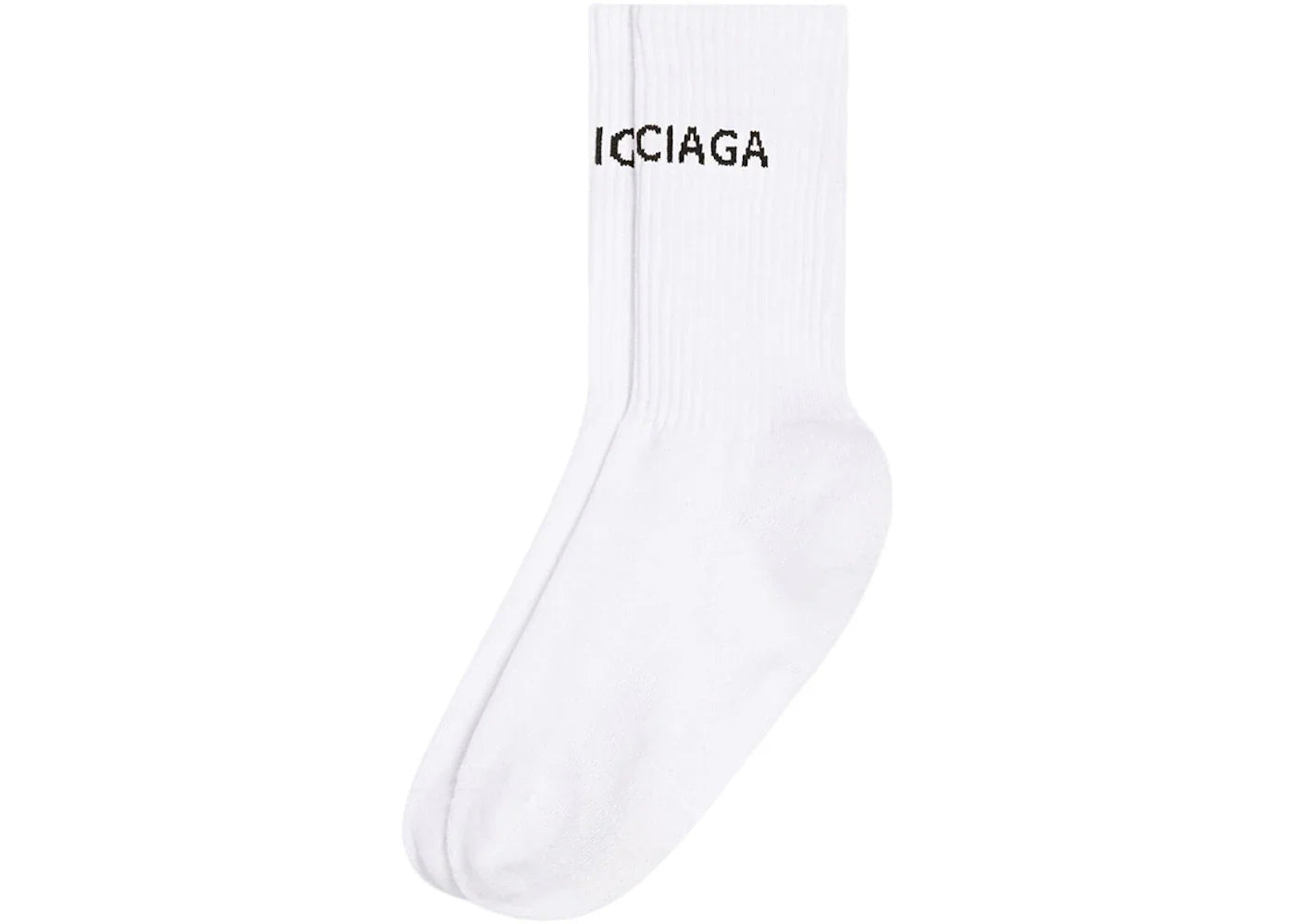 Balenciaga Logo Socks White/Black