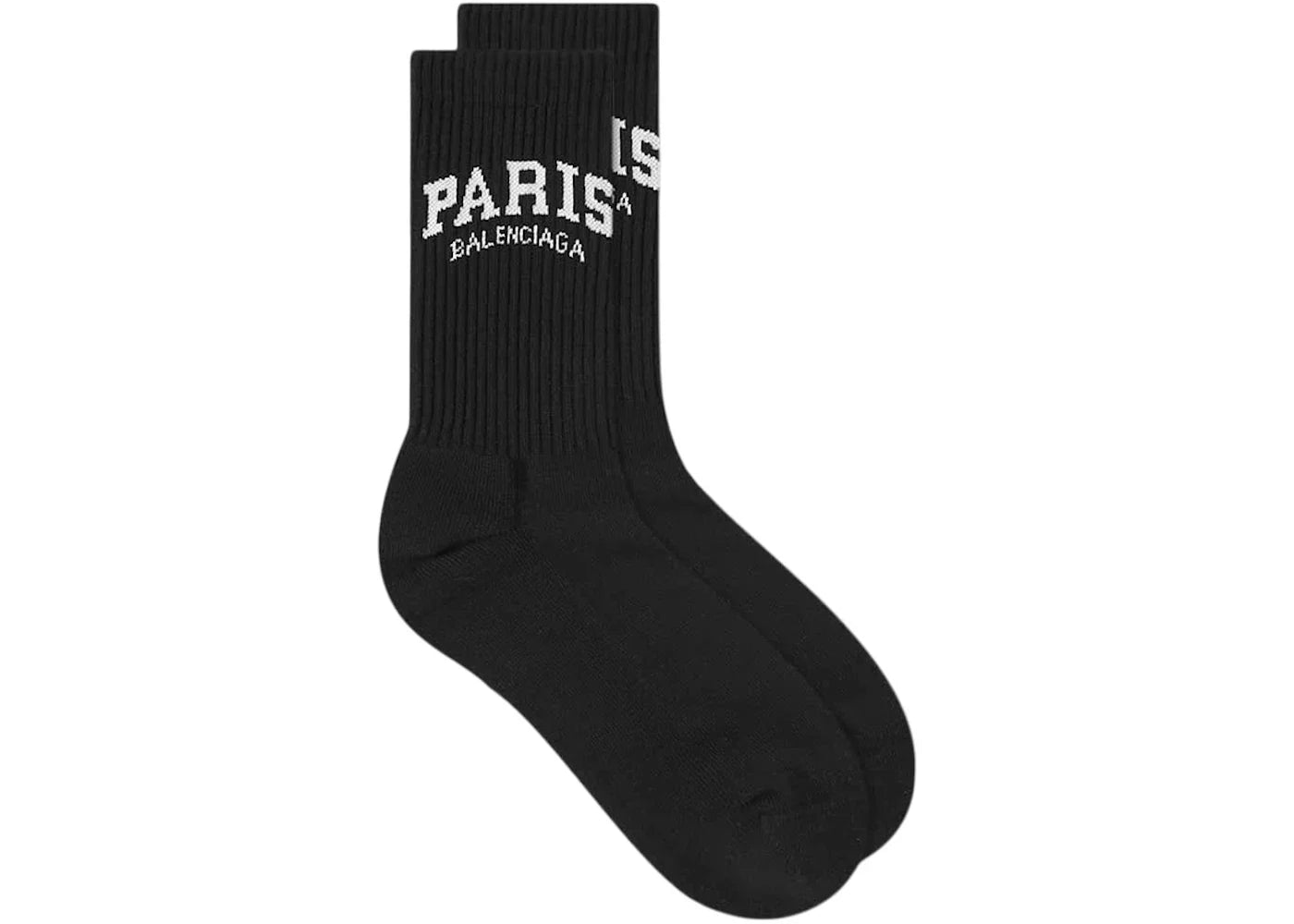 Balenciaga Paris Logo Socks Black/White