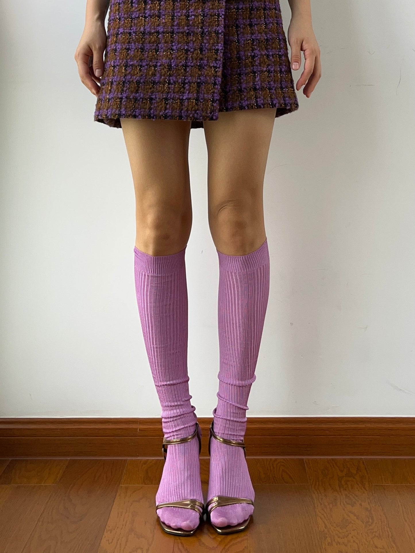 Fuchsia Nylon Over the Knee Socks