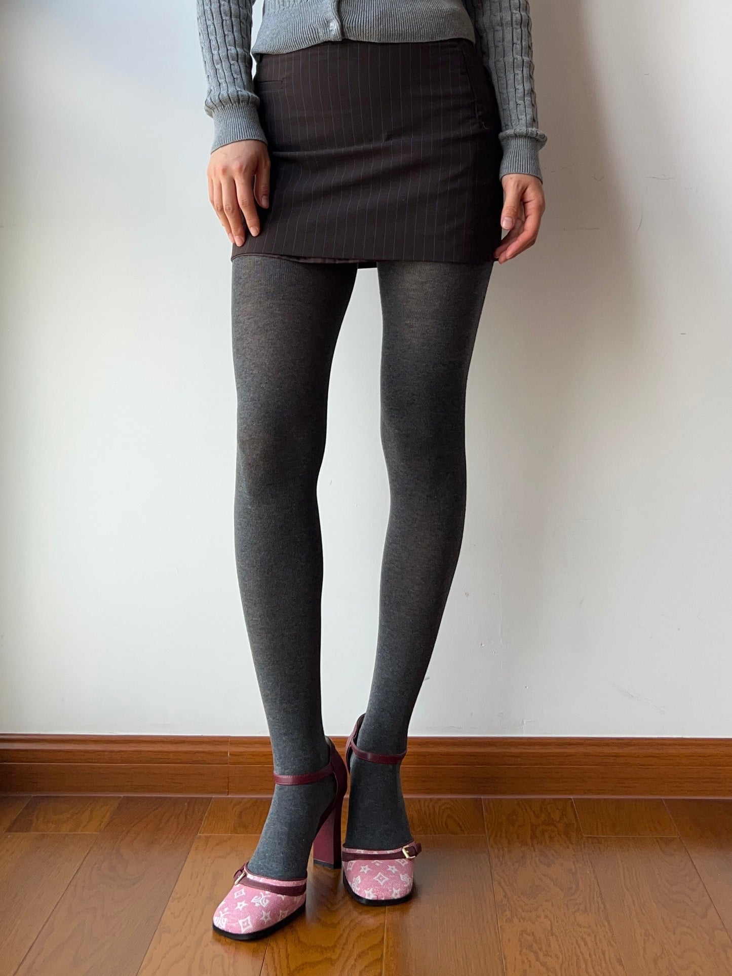 Smokey Grey Cotton Tights