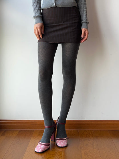 Smokey Grey Cotton Tights