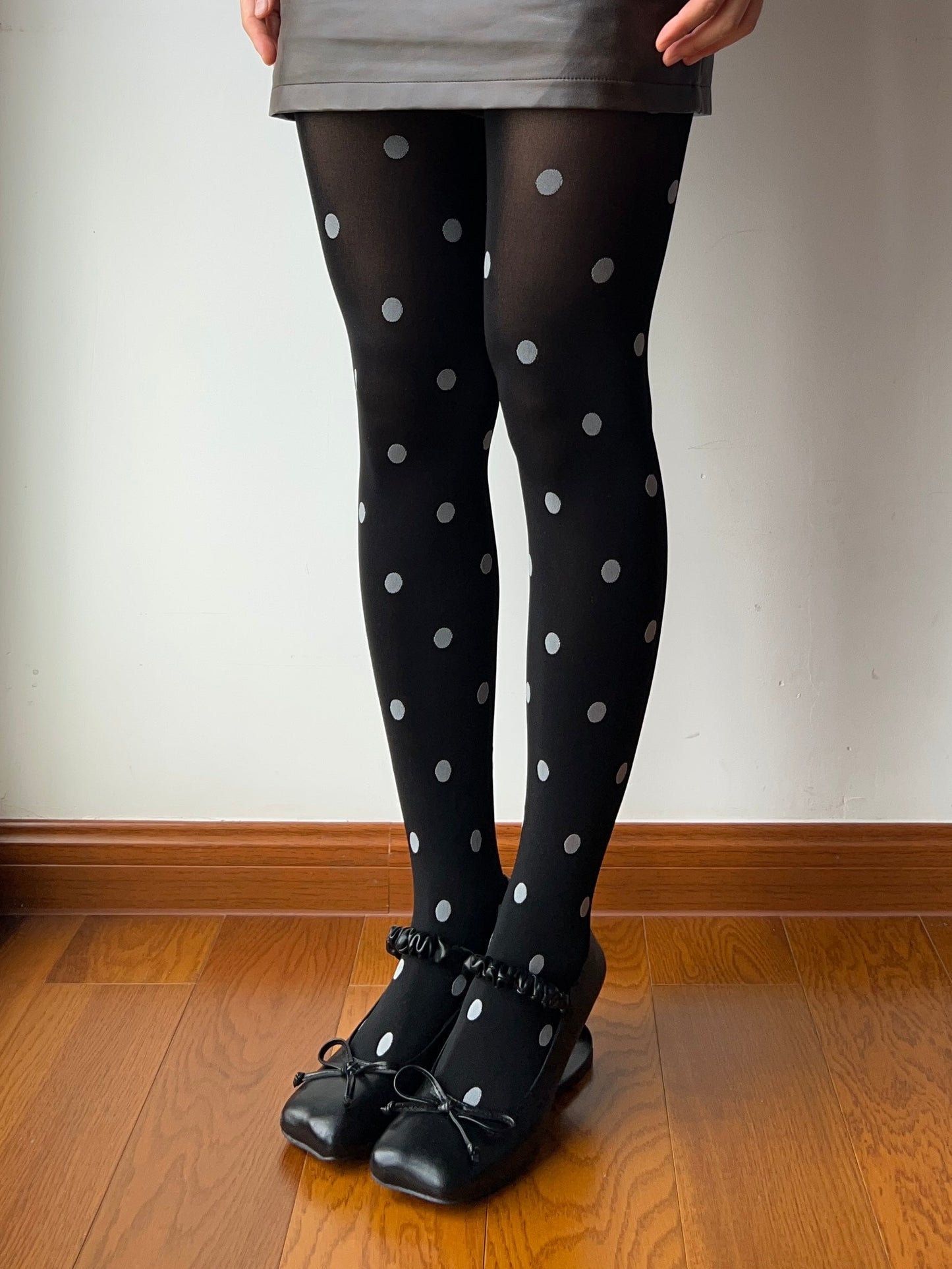 Black Polka Dots Tights