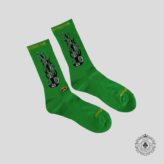 Chrome Hearts 99 Eyes Socks in Green