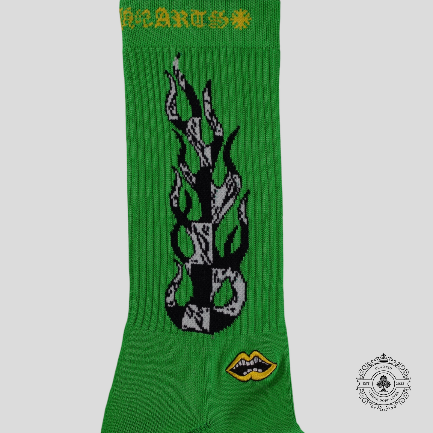 Chrome Hearts 99 Eyes Socks in Green