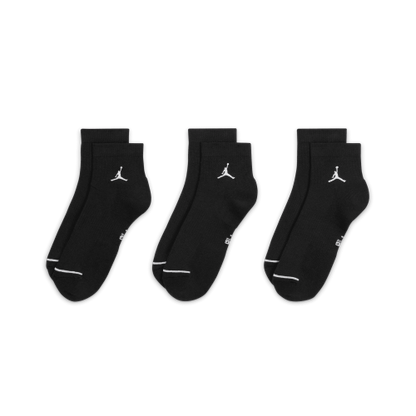 Jordan Everyday Ankle Socks 3 Pairs "Black White" (Unisex)