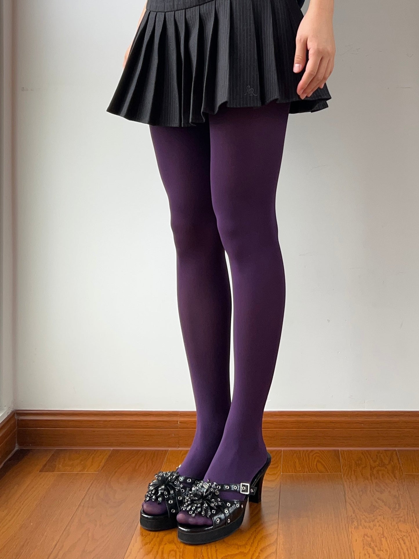Purple Velvet Tights