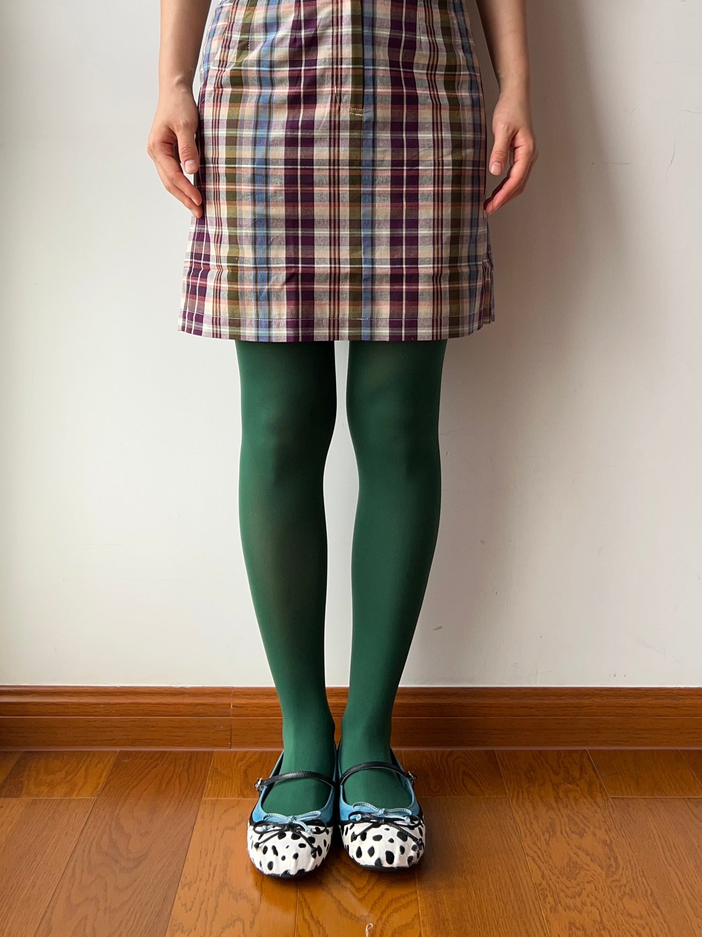 Green Velvet Tights