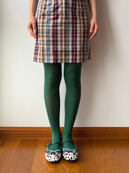 Green Velvet Tights