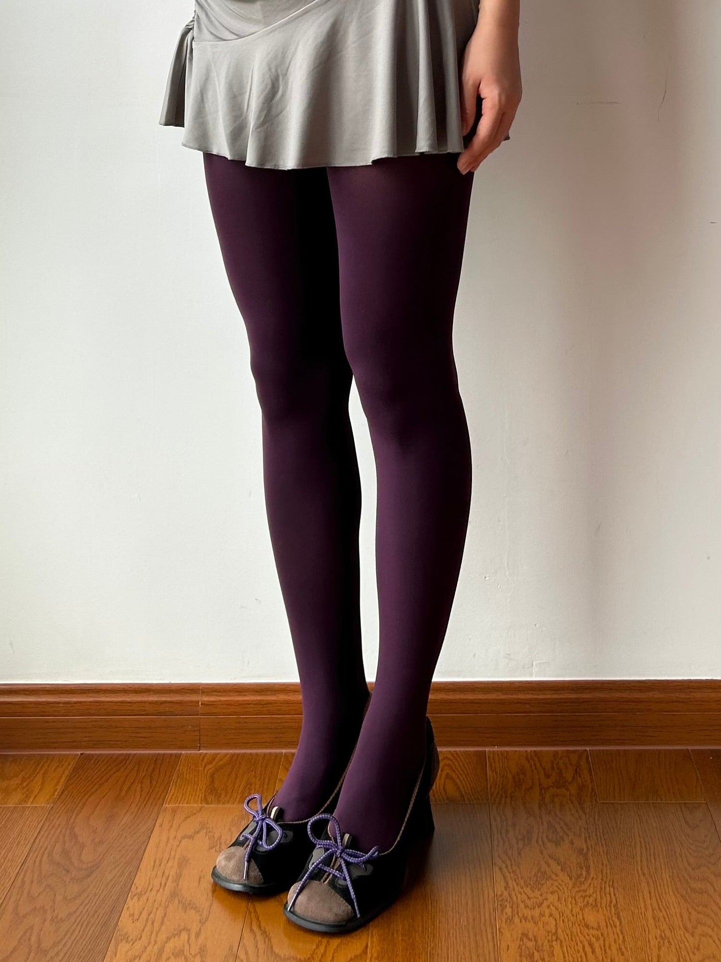 Premium Collection：Dark Purple Velvet Tights