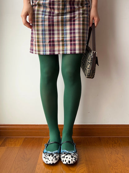 Green Velvet Tights