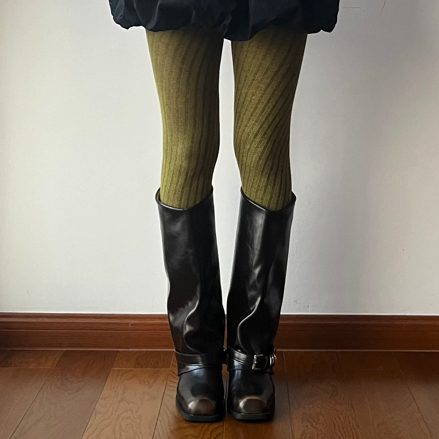Yellow Green Thick Tights