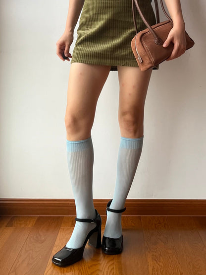 Dusty Blue 150N Knee High Socks