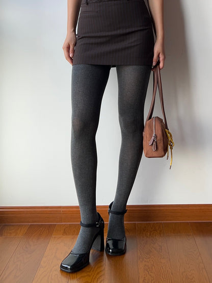Smokey Grey Cotton Tights