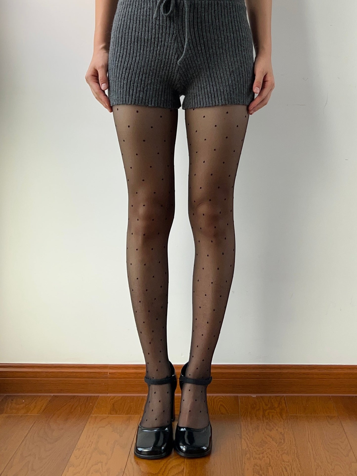 Black Polka Dots Sheer Tights