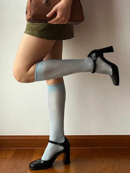 Dusty Blue 150N Knee High Socks