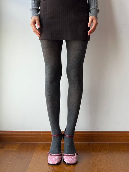 Smokey Grey Cotton Tights