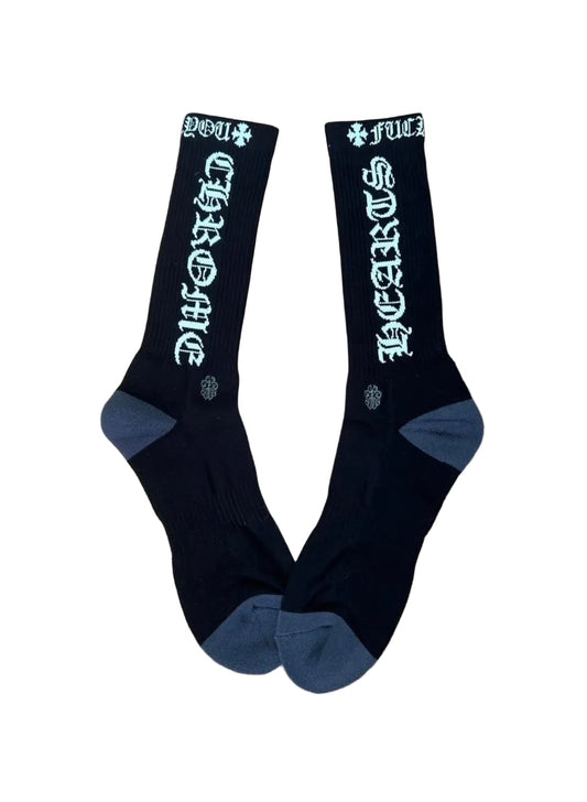 CHROMEHEART: Black Logo Sock