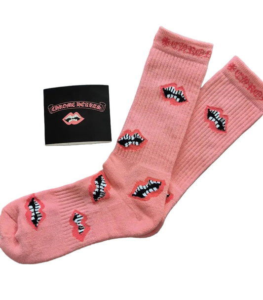 CHROMEHEART: Matty Boy Pink Chomper Sock
