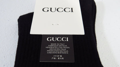 Gucci The North Face Women's Black Ribbed Knit Crew Socks New!