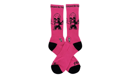 Foti Harris Teeter Logo Socks "Neon Pink / Black" CHRM1226