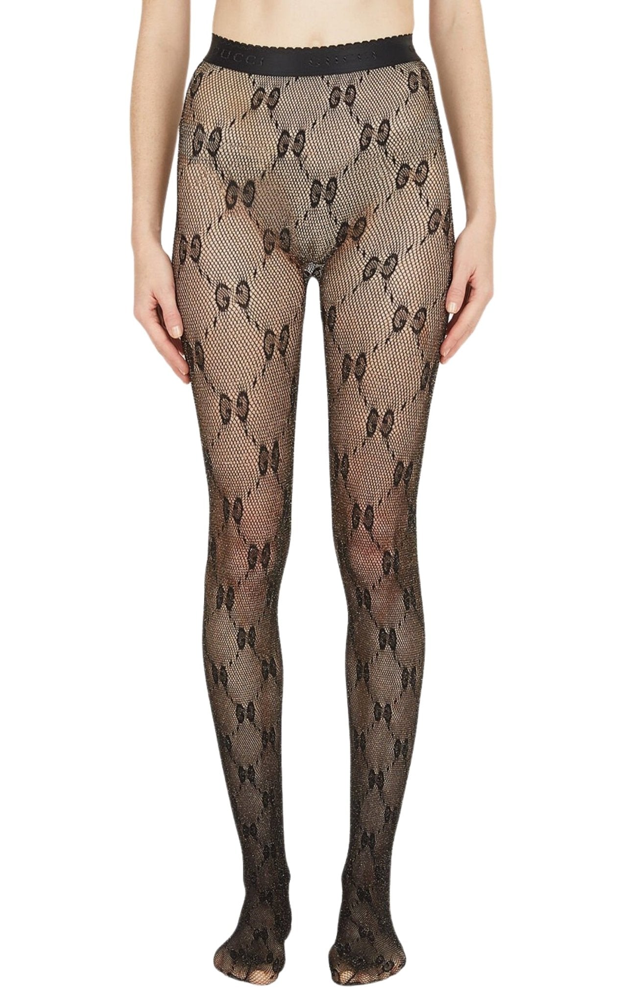 GG Lurex Detailed Knitted Tights