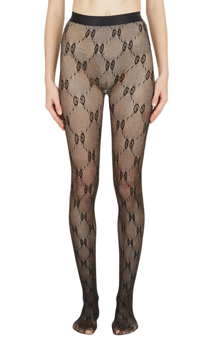 GG Lurex Detailed Knitted Tights