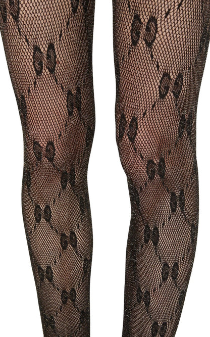 GG Lurex Detailed Knitted Tights