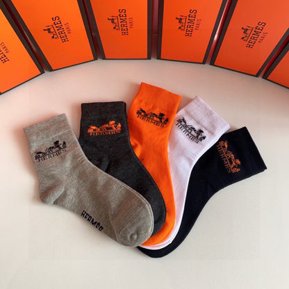 HERMES LOW-CUT SOCKS 379055 (1 BOX)