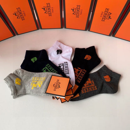 HERMES LOW-CUT SOCKS 380292 (1 BOX)