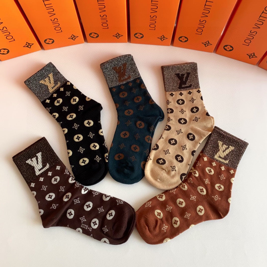 LOUIS VUITTON LOW-CUT SOCKS 407976 (1 BOX)