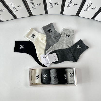 CHANEL LOW-CUT SOCKS 416111 ( 1 BOX )