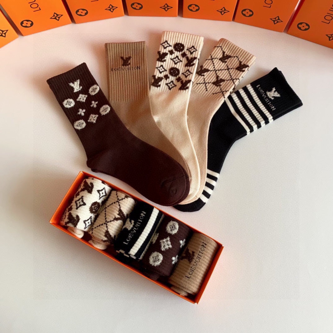 LOUIS VUITTON CREW SOCKS 423801 (1 BOX)