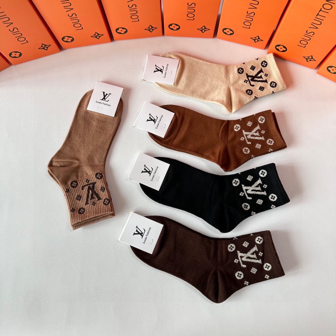 LOUIS VUITTON LOW-CUT SOCKS 423843 (1 BOX)