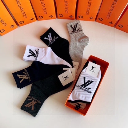 LOUIS VUITTON LOW-CUT SOCKS 423818 (1 BOX)