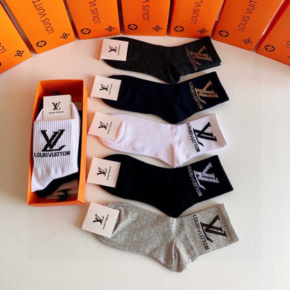 LOUIS VUITTON LOW-CUT SOCKS 423818 (1 BOX)