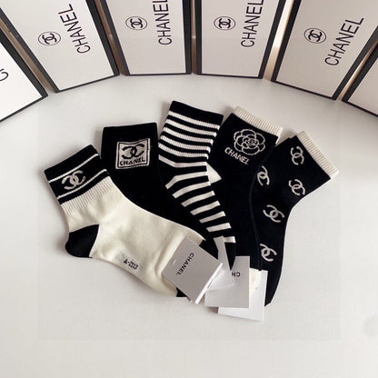 CHANEL LOW-CUT SOCKS 423831 (1 BOX)