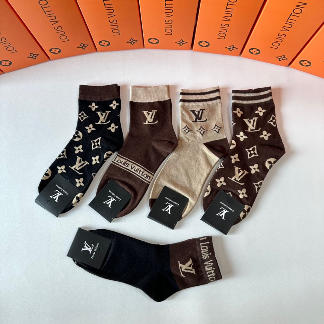 LOUIS VUITTON LOW-CUT SOCKS 423833 (1 BOX)