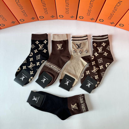 LOUIS VUITTON LOW-CUT SOCKS 423833 (1 BOX)